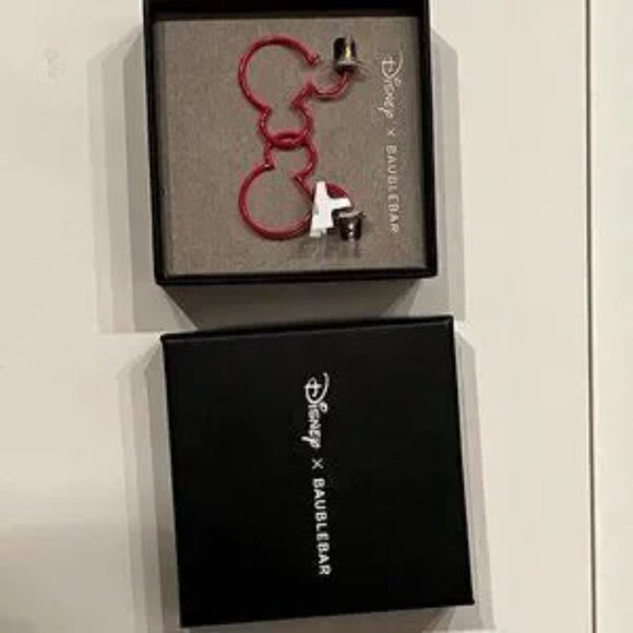 Disney Baublebar Earrings / Pierced Ears (new /‎ red/ Mickey Mouse / w/a) (Last) - Picture 6 of 11
